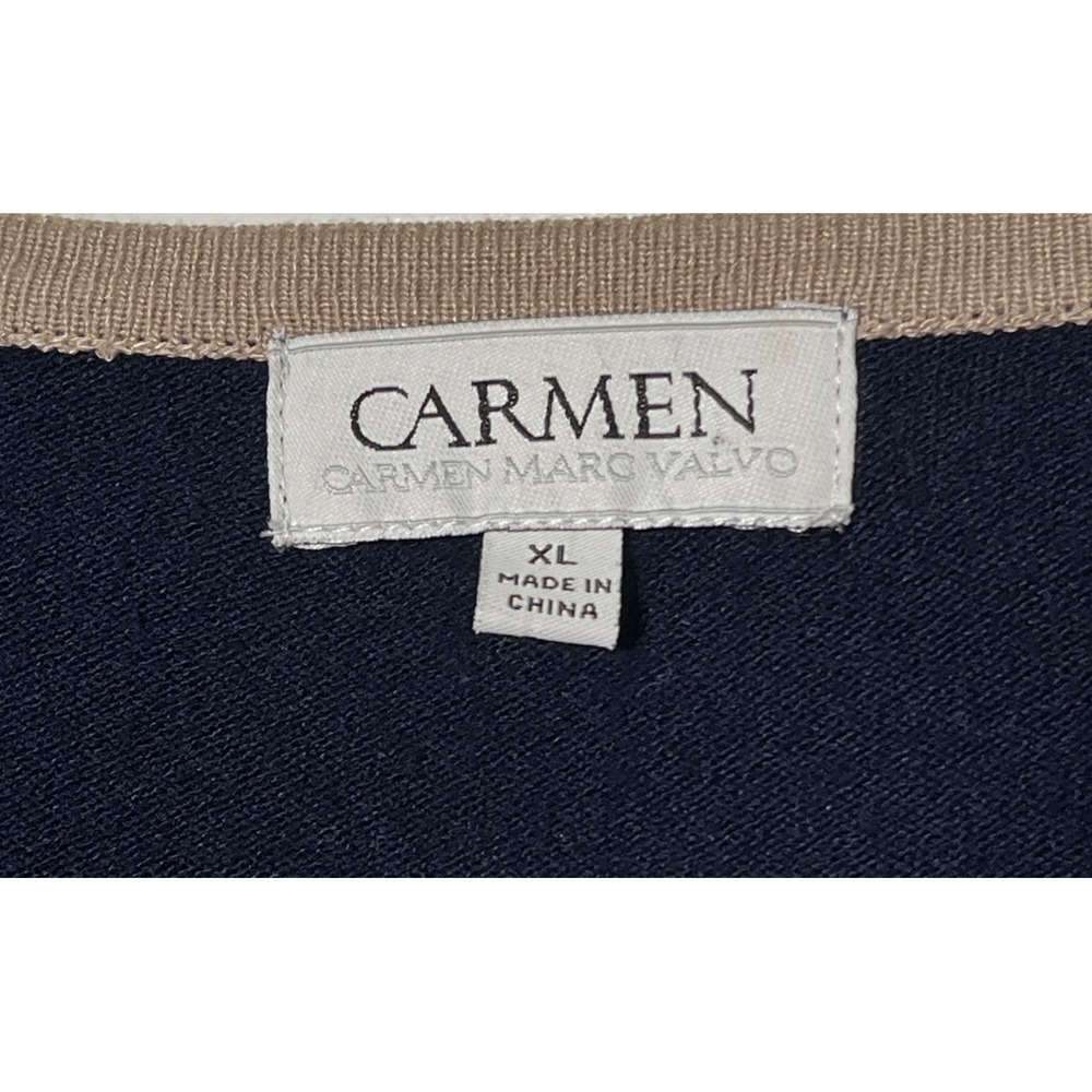 Vintage Carmen Marc Valvo Geometric Cardigan Dress Set Women's Size XL - Picture 6 of 11